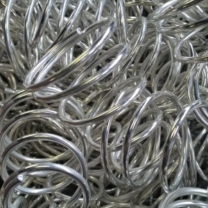 bright tin plated metal